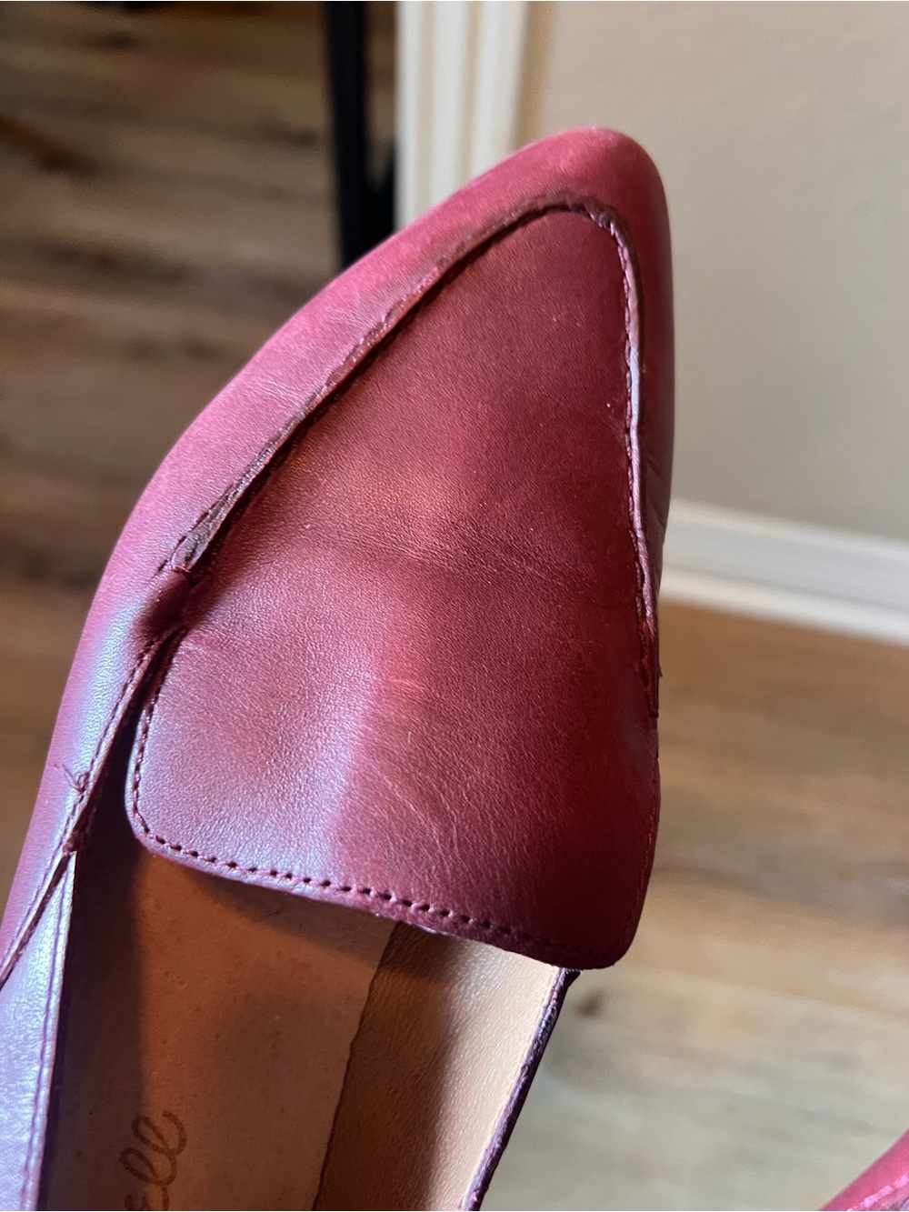 Madewell Pointed Loafers in Deep Wine - Picture 6 of 7